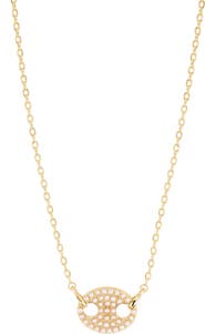 ATHRA LUXE Modern Muse Faux Pearl Pendant Necklace