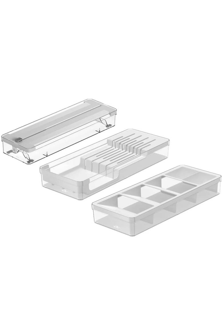 Modular Multipurpose In-Drawer Utensil Organizer Set, Main, color, White