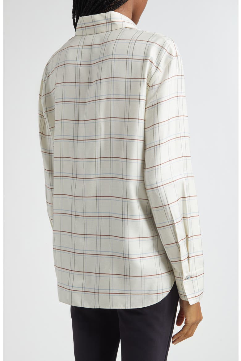 Check Plaid Button-Up Shirt, Alternate, color, CREAM MULTI