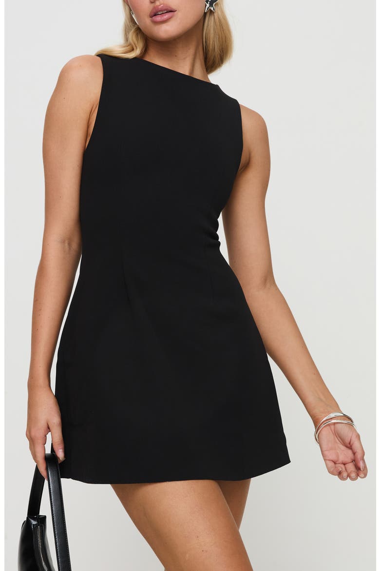 Anse Sleeveless Minidress, Alternate, color, BLACK
