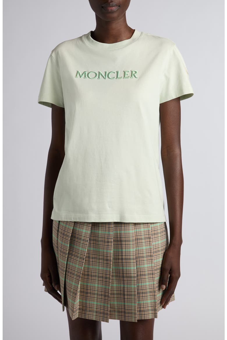 Embroidered Logo T-Shirt, Main, color, GREEN
