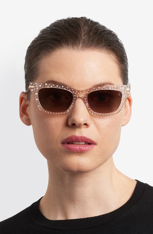 Stuart Weitzman 52mm Gradient Cat Eye Sunglasses In Brown