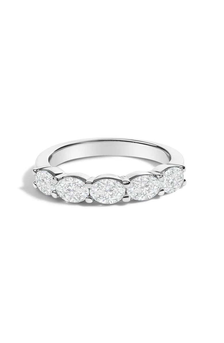 Haus of Brilliance 14K White Gold 1 1/4 Cttw Lab Grown Oval East West Band Ring, Main, color, White Gold