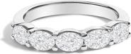 Haus of Brilliance 14K White Gold 1 1/4 Cttw Lab Grown Oval East West Band Ring