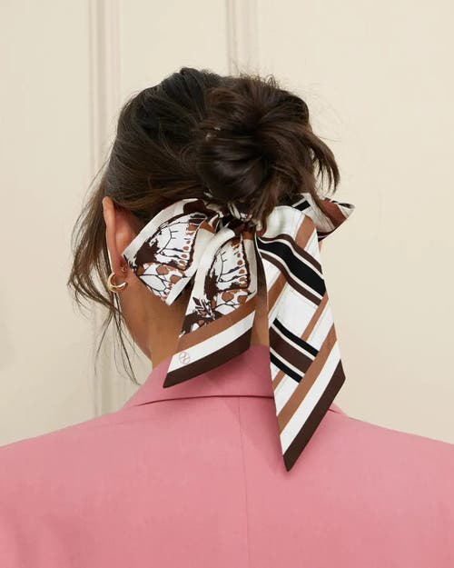 Lost Pattern Nyc Lost Pattern X Leatherology Silk Twill Skinny Scarf In Multi