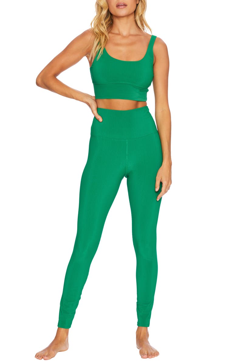 Beach Riot Ayla Rib Leggings, Alternate, color, Jelly Bean