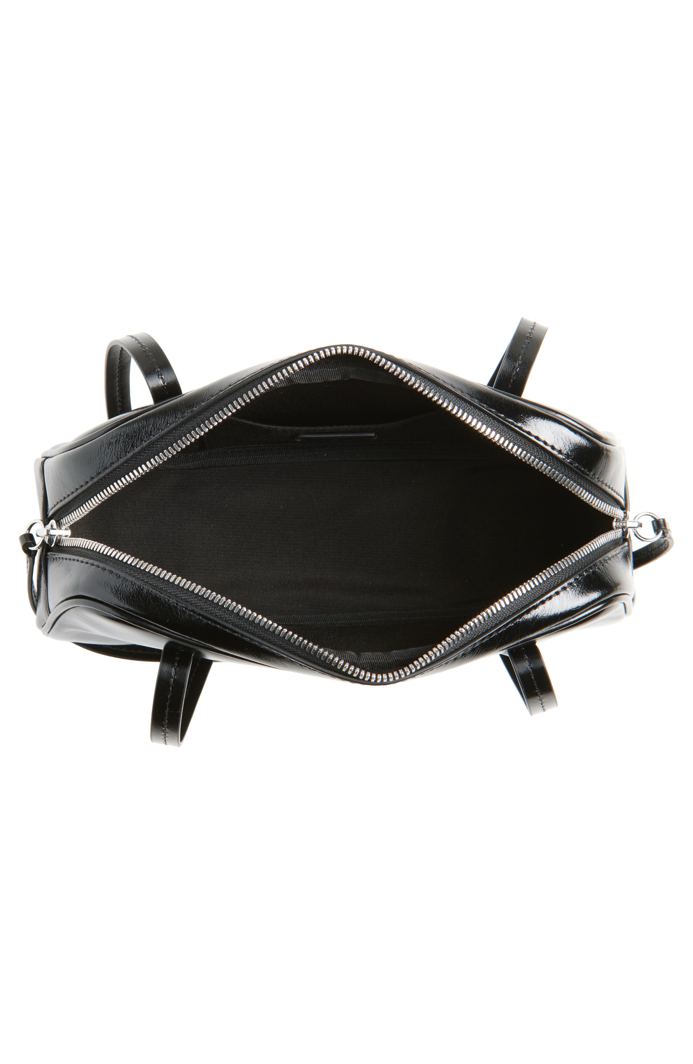 Sandy Liang Twin Leather Bag, Alternate, color, Black