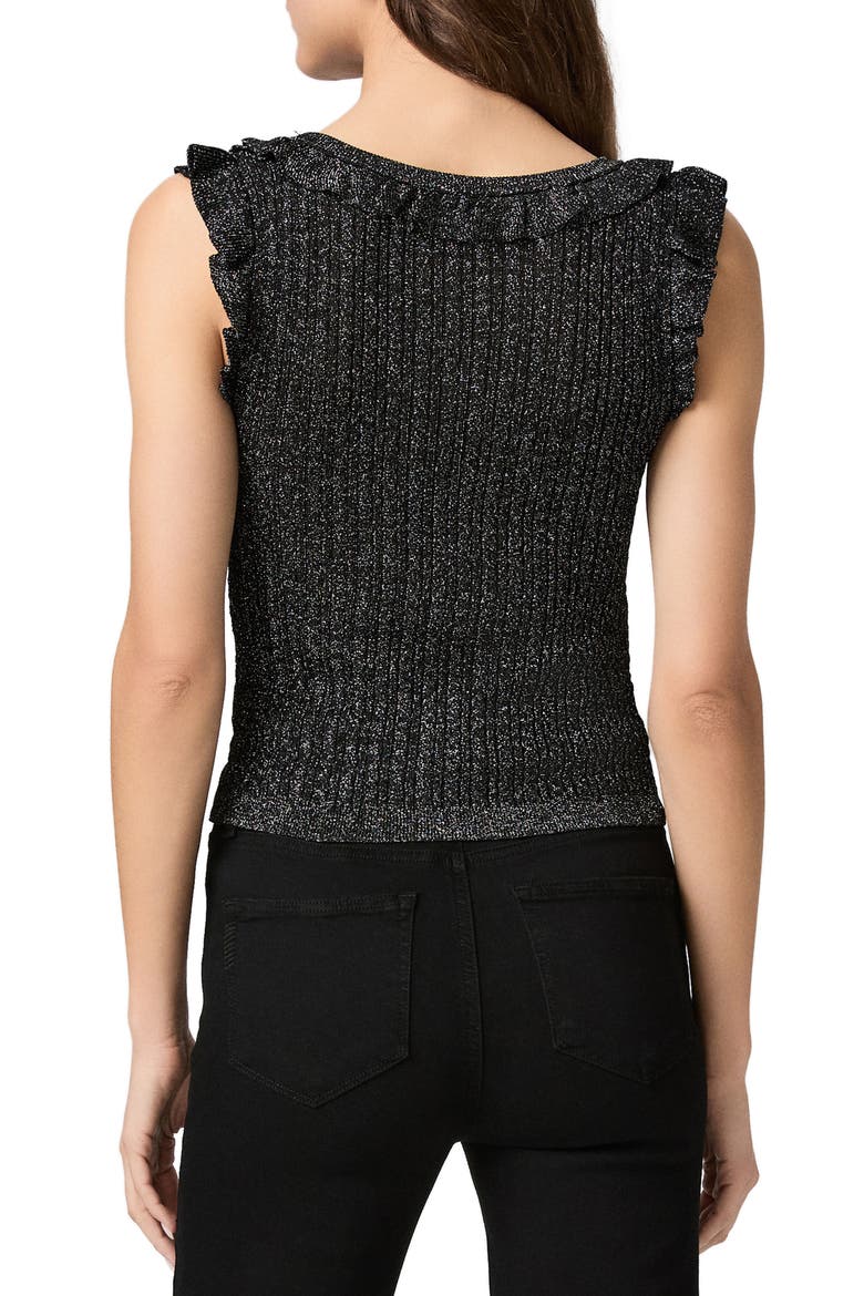 Clareen Metallic Sweater Tank, Alternate, color, BLACK