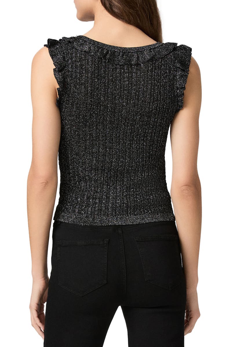 PAIGE Clareen Metallic Sweater Tank, Alternate, color, Black