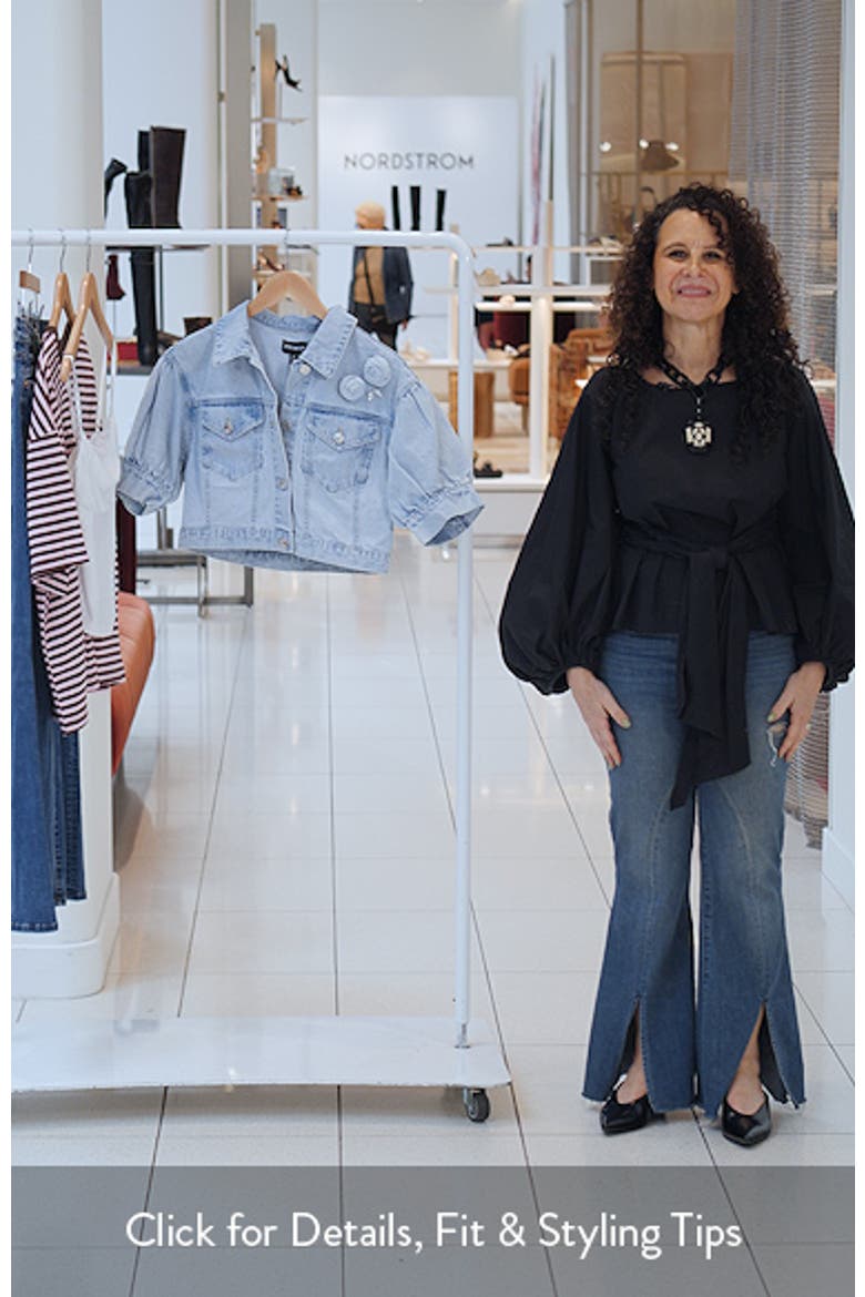 Serafina Short Sleeve Crop Denim Jacket video