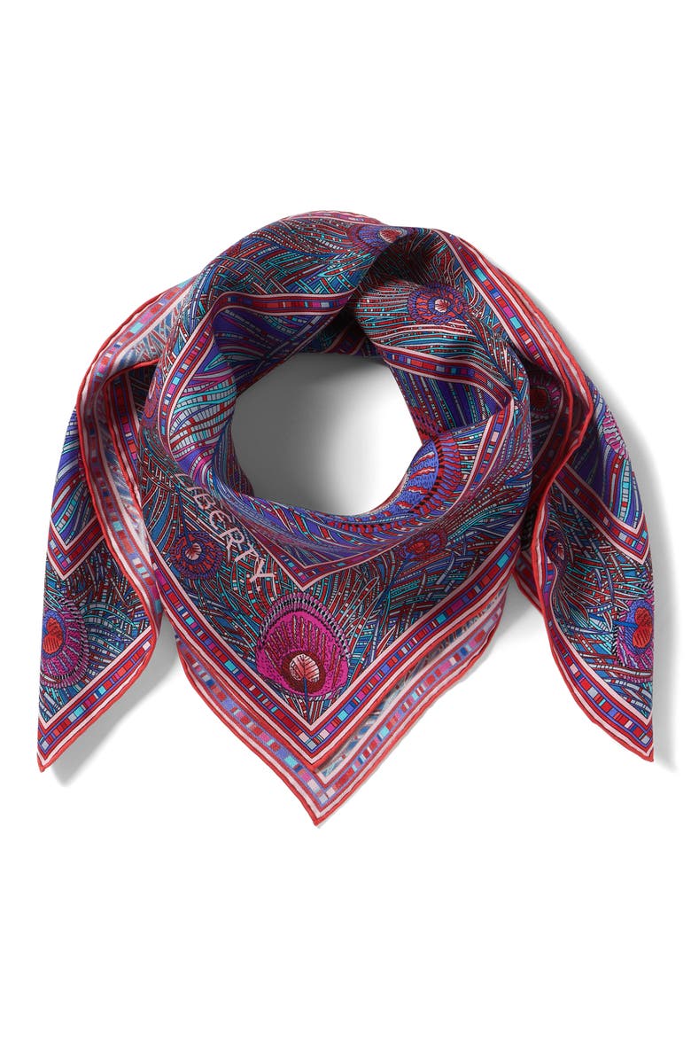 Hera Silk Square Scarf, Alternate, color, PURPLE