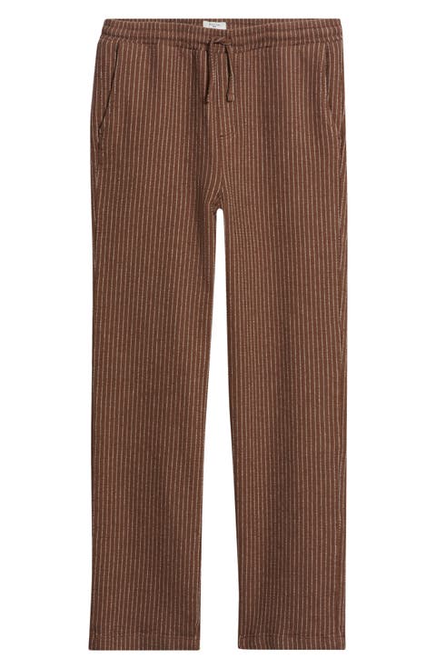 Sorrento Pinstripe Cotton & Linen Drawstring Pants