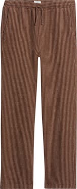 Percival Sorrento Pinstripe Cotton & Linen Drawstring Pants