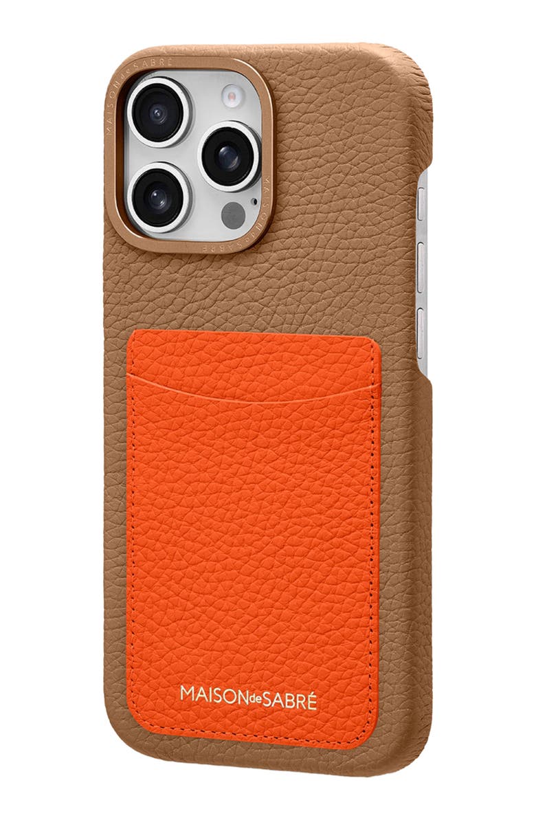 MAISON de SABRÉ Card Phone Case, Alternate, color, Manhattan Sandstone