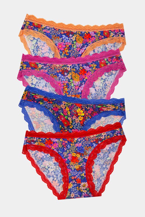 Stripe & Stare Original Knicker Four Pack In Full Bloom