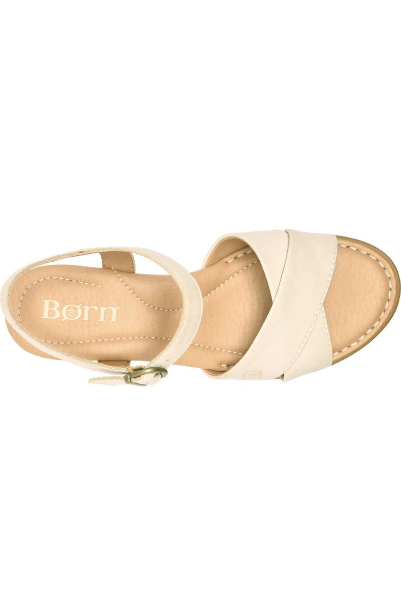 Børn Paige Wedge Sandal, Alternate, color, Cream Leather
