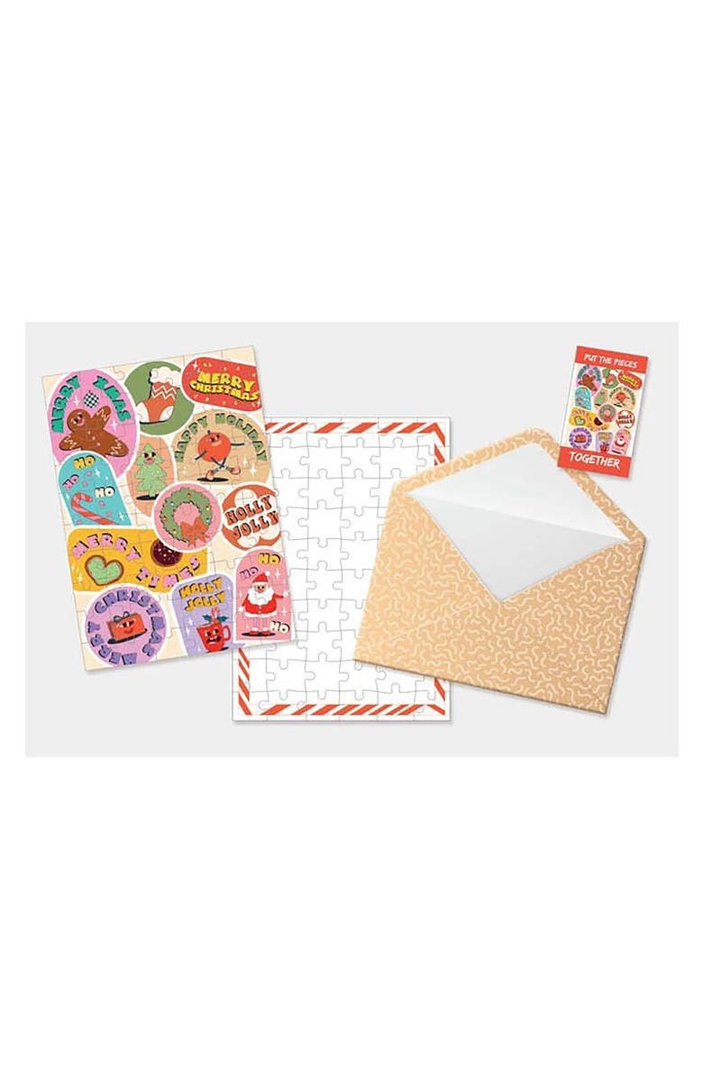 Journey of Something Happy Holiday Greeting Card Jigsaw Puzzle, 6.9 x 5 Inches, Alternate, color, Multicolored