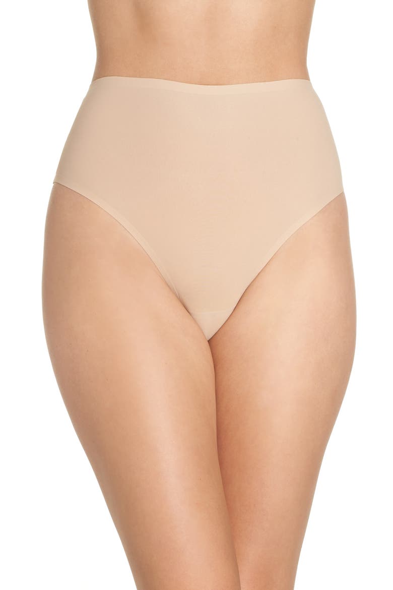 Soft Stretch Seamless Retro Thong, Main, color, ULTRA NUDE