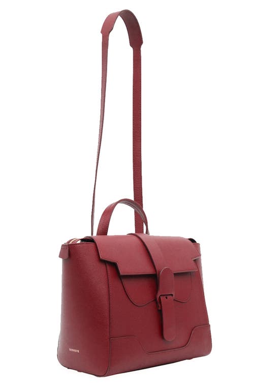 Senreve Midi Maestra Pebbled Leather 4-way Convertible Handbag In Burgundy