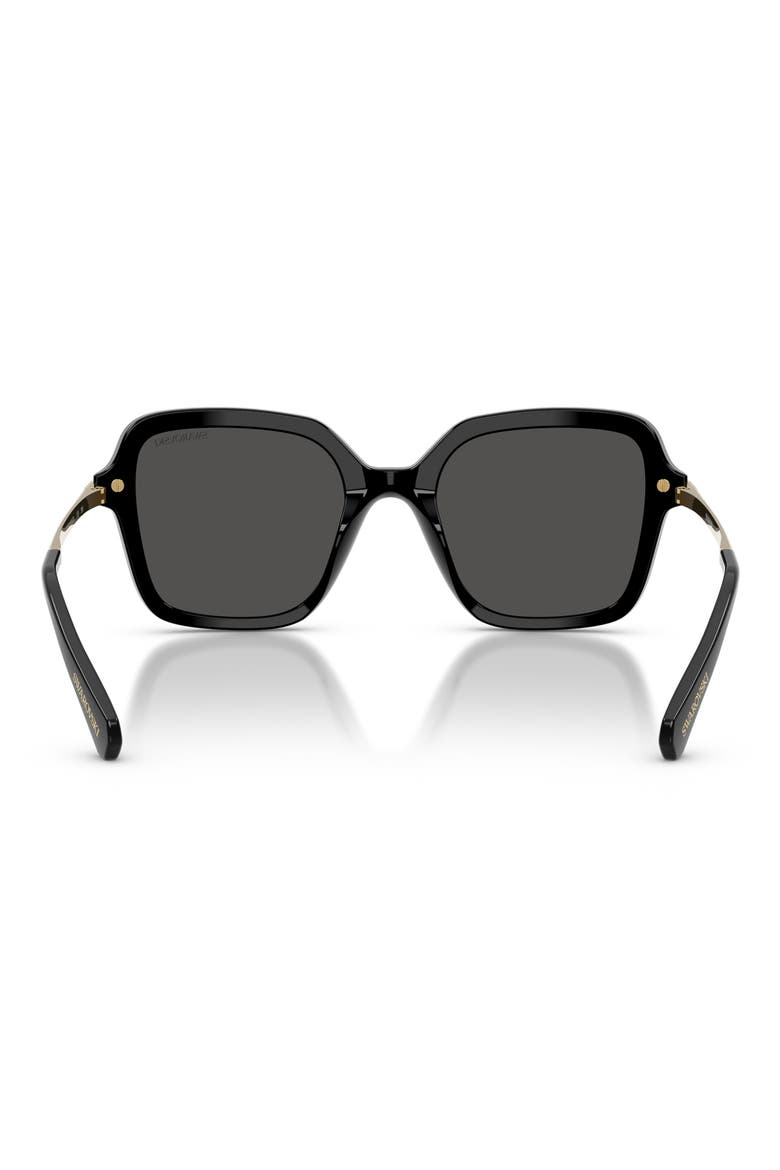 52mm Irregular Sunglasses, Alternate, color, BLACK / DARK GREY