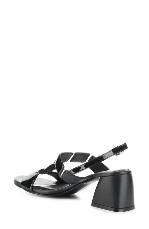 Bos. & Co. Glow Slingback Sandal In Black Patent/black Leather