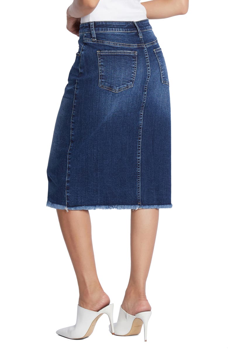 Wash Lab Denim Reveal Denim Midi Skirt, Alternate, color, Valley Blue
