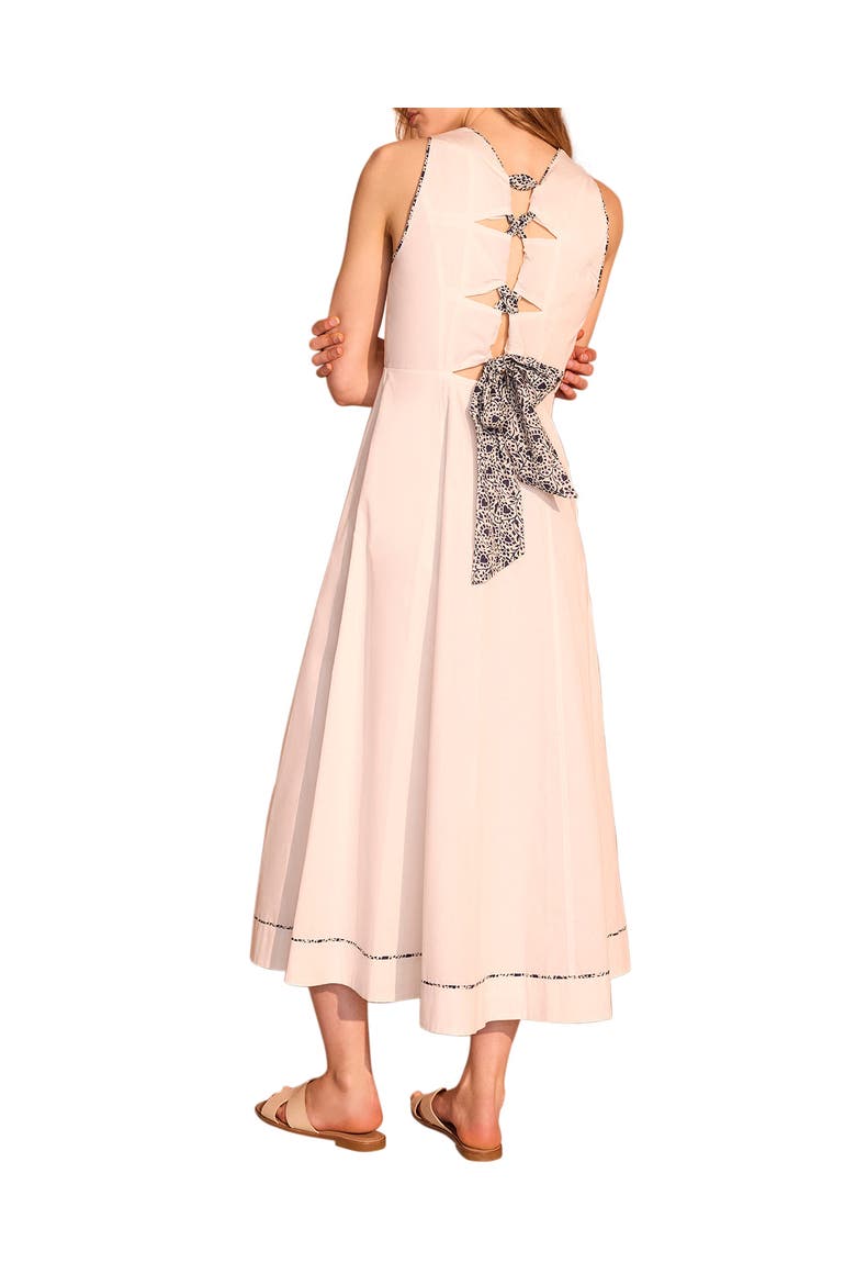 Cotton Tie Detail Maxi Dress, Alternate, color, Ivory