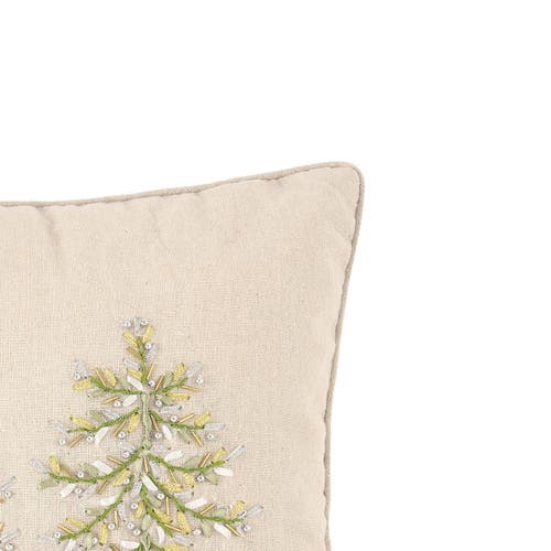 C & F Home C&f Home Winter Garden Ribbon Art Tree Throw Pillow, 16" X 16" In Neutral