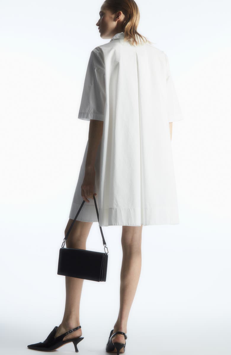 COS Short Sleeve Cotton Shirtdress, Alternate, color,