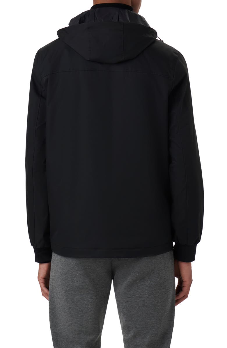 Bugatchi Full Zip Hooded Bomber Jacket, Alternate, color, 