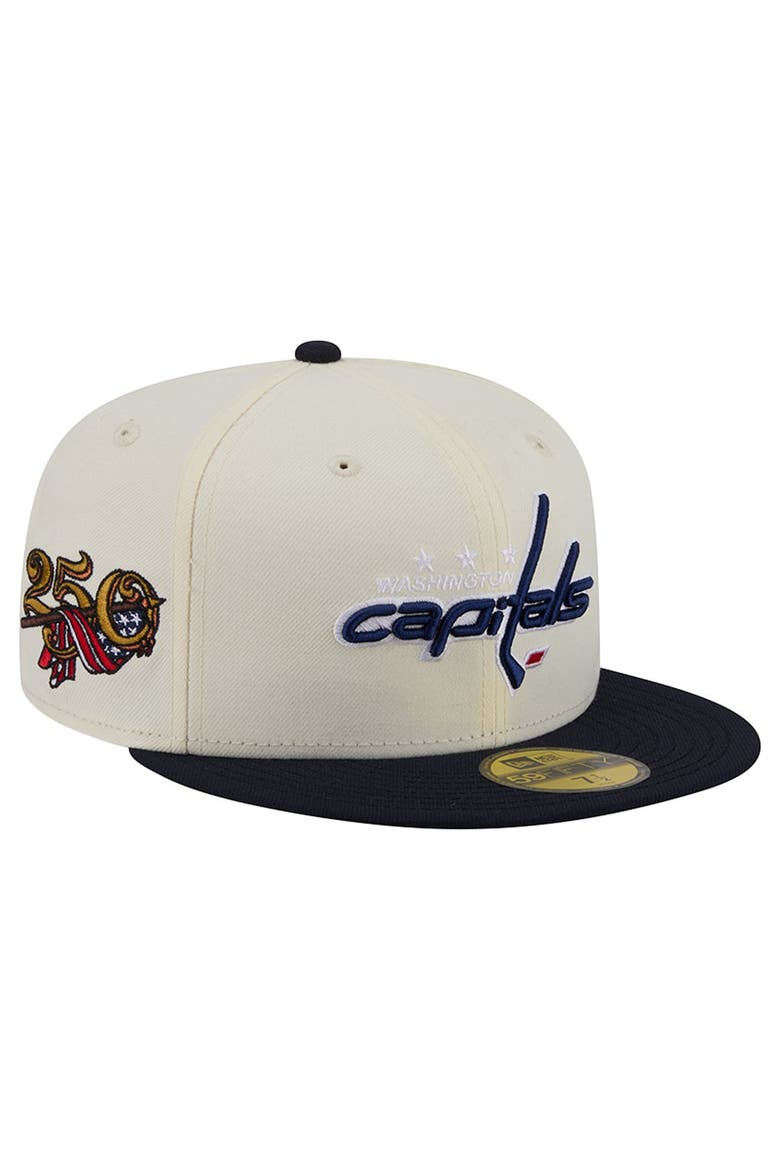 Men's New Era  Cream Washington Capitals 250th Anniversary of the United States Two-Tone 59FIFTY Fitted Hat, Main, color, Cream