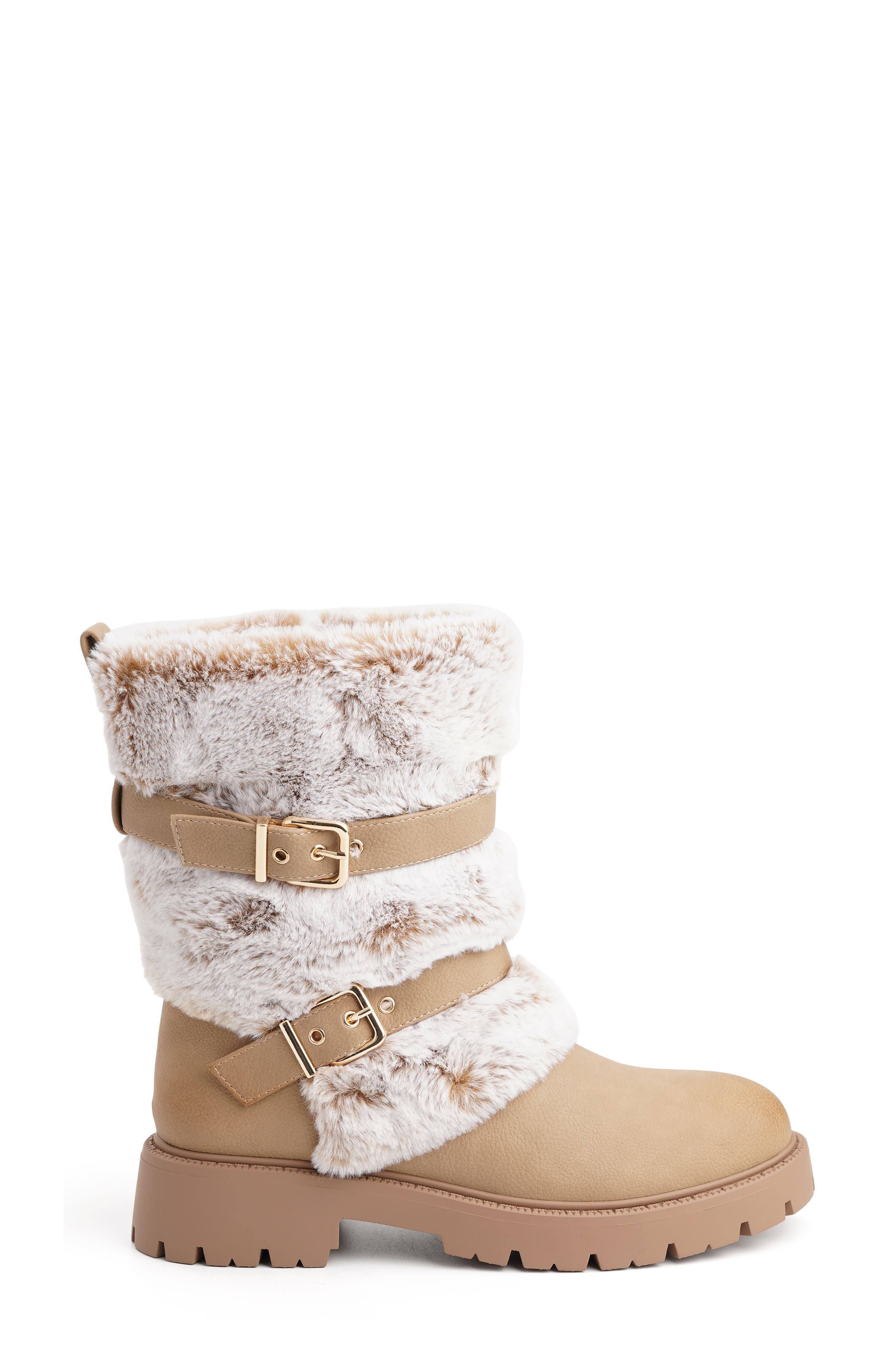 Skylar Faux Leather Boot, Alternate, color, TAUPE