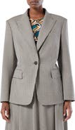 Marina Rinaldi Caliga Plaid Wool Blazer