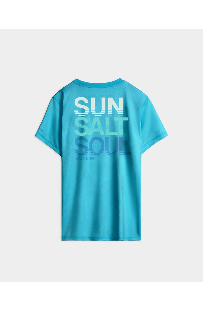 Salt Life Sun Salt Soul Performance Short Sleeve Tee, Alternate, color, Turquoise Heather