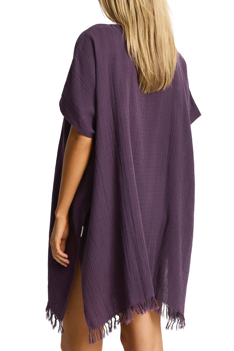 Salt Kaftan Cover-Up, Alternate, color, BLACKBERRY