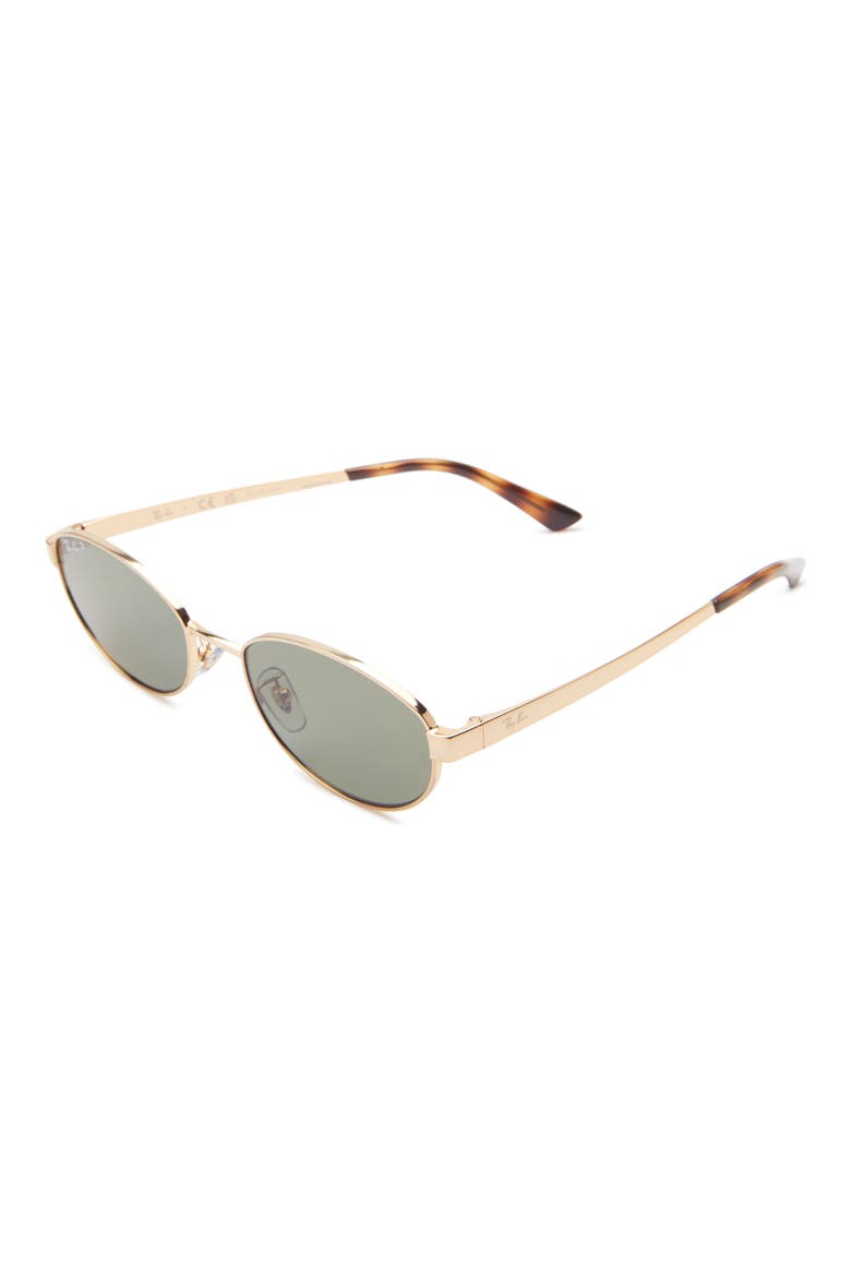 55mm Polarized Oval Sunglasses, Alternate, color, ARISTA / DARK GREEN POLAR