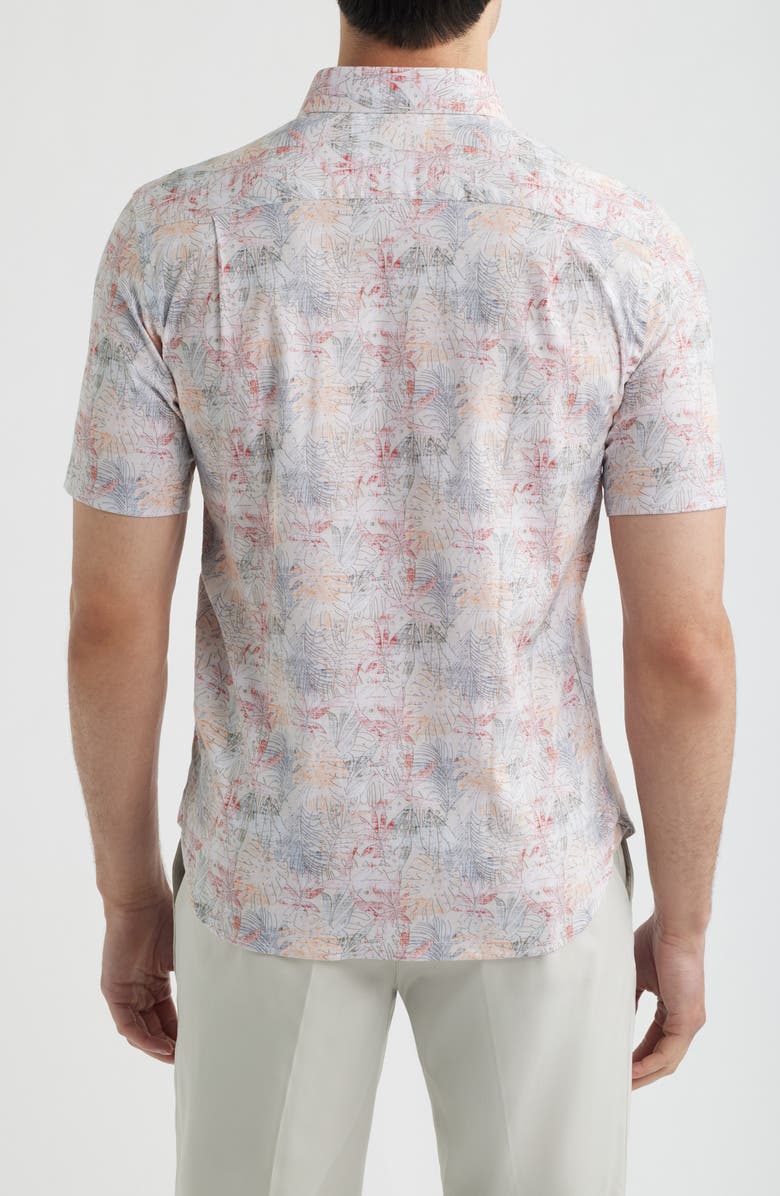 johnnie-O Guffey Short Sleeve Button-Up Shirt, Alternate, color, Khaki