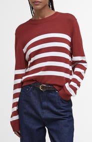Barbour Stripe Cotton Blend Sweater