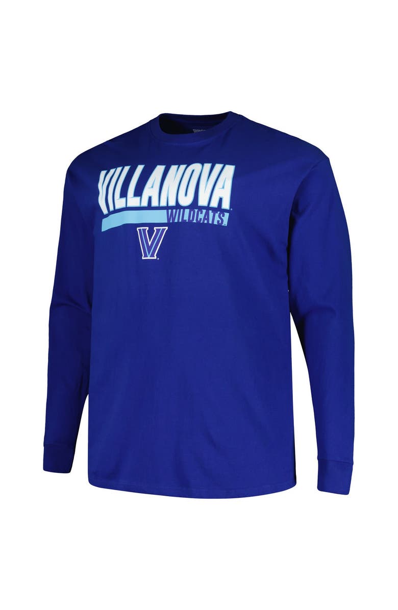 PROFILE Men's Profile Royal Villanova Wildcats Big & Tall Two-Hit Long Sleeve T-Shirt, Alternate, color, Royal