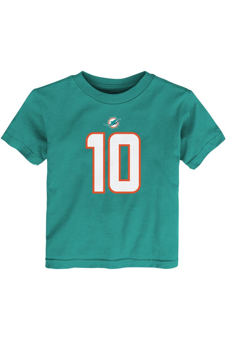 Toddler Nike Tyreek Hill Aqua Miami Dolphins Player Name & Number T-Shirt, Alternate, color, Aqua