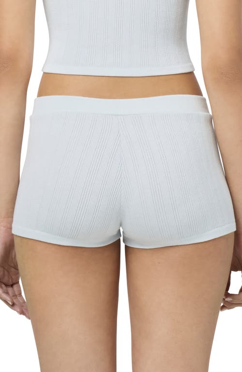 Florence By Mills Ribbed Shorts In Delicate Blue