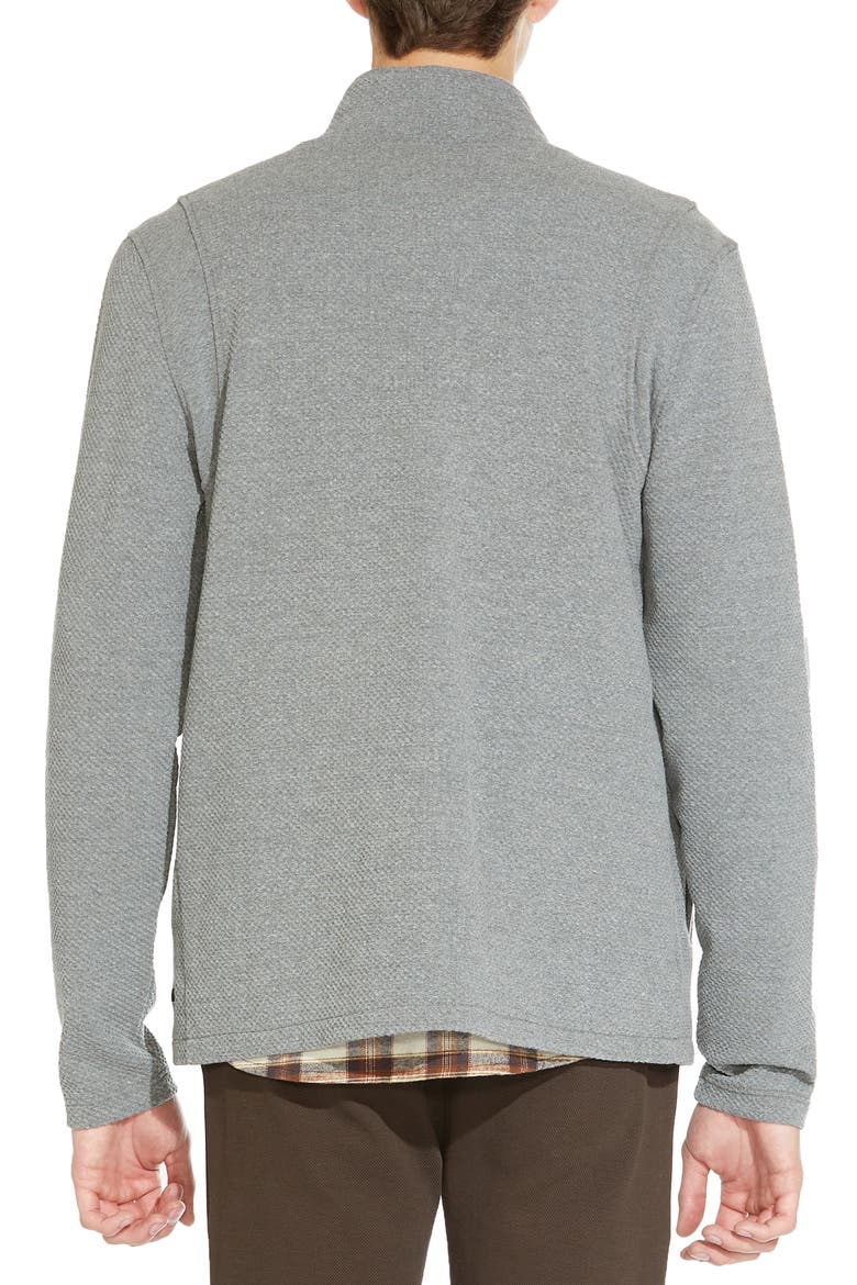 Croft Waffle Knit Zip Jacket, Alternate, color, HEATHER CHARCOAL