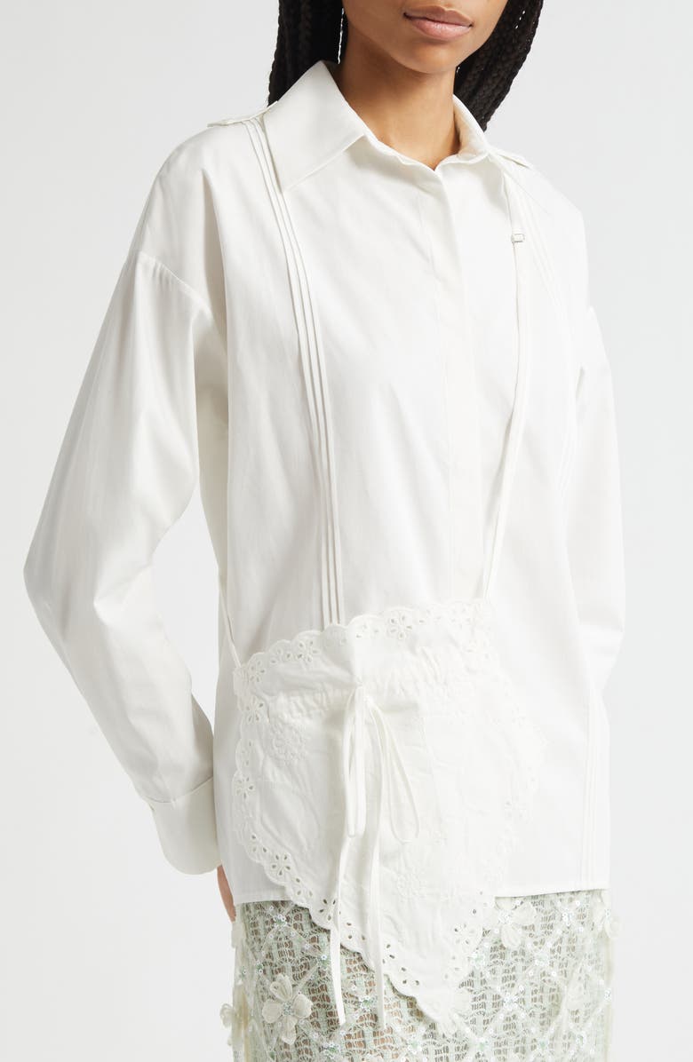 Siedrés Arbena Button-Up Shirt with Removable Crossbody Pouch, Alternate, color, White