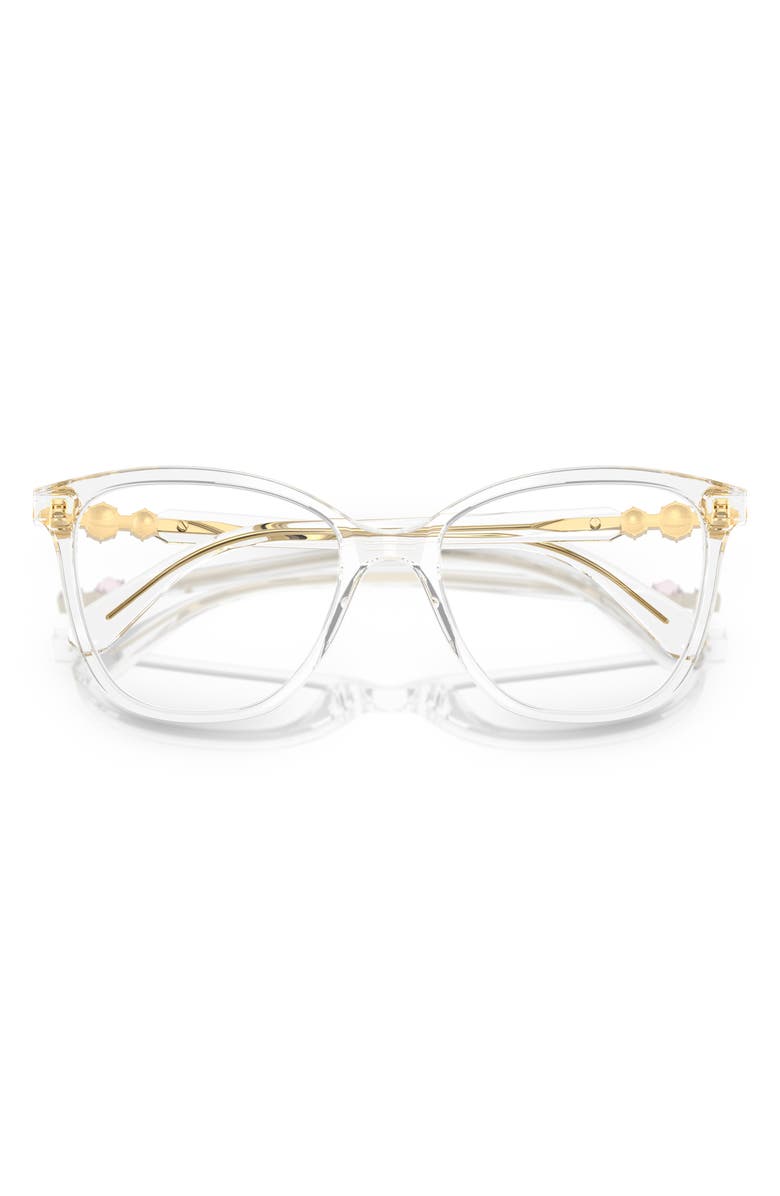 Swarovski 52mm Square Optical Glasses, Alternate, color, Crystal