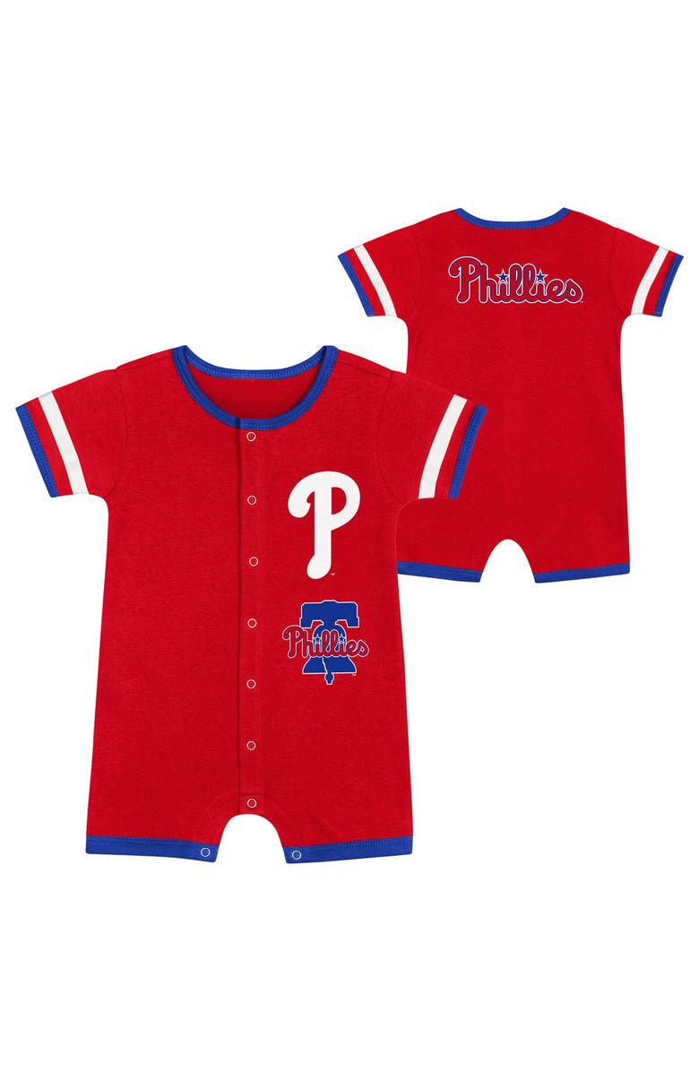 Outerstuff Newborn  Red Philadelphia Phillies Double Hit Coveralls, Main, color, 