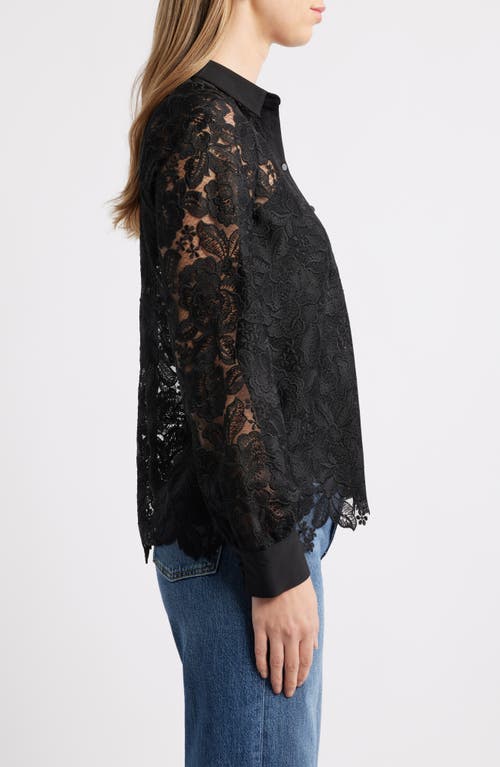 Caslonr Caslon(r) Lace Shirt In Black