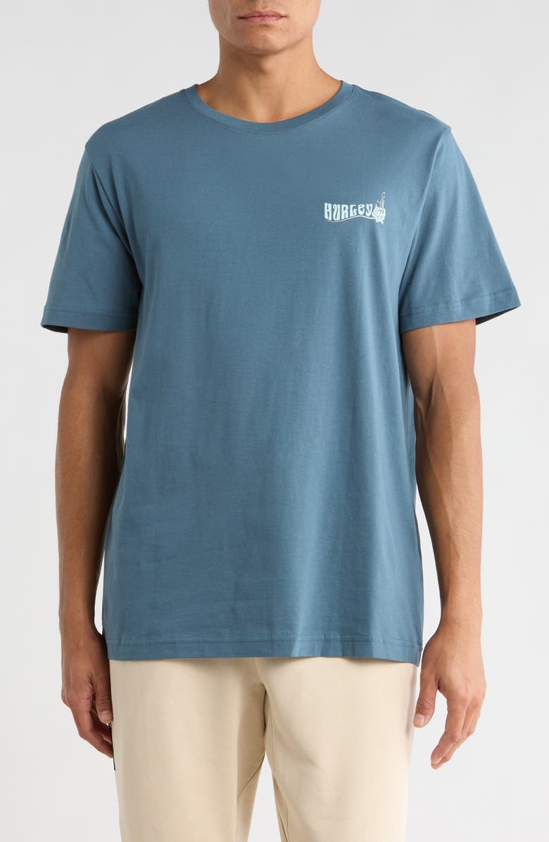 Hurley Sea Crew Cotton Graphic T-Shirt, Main, color, Grey Teal