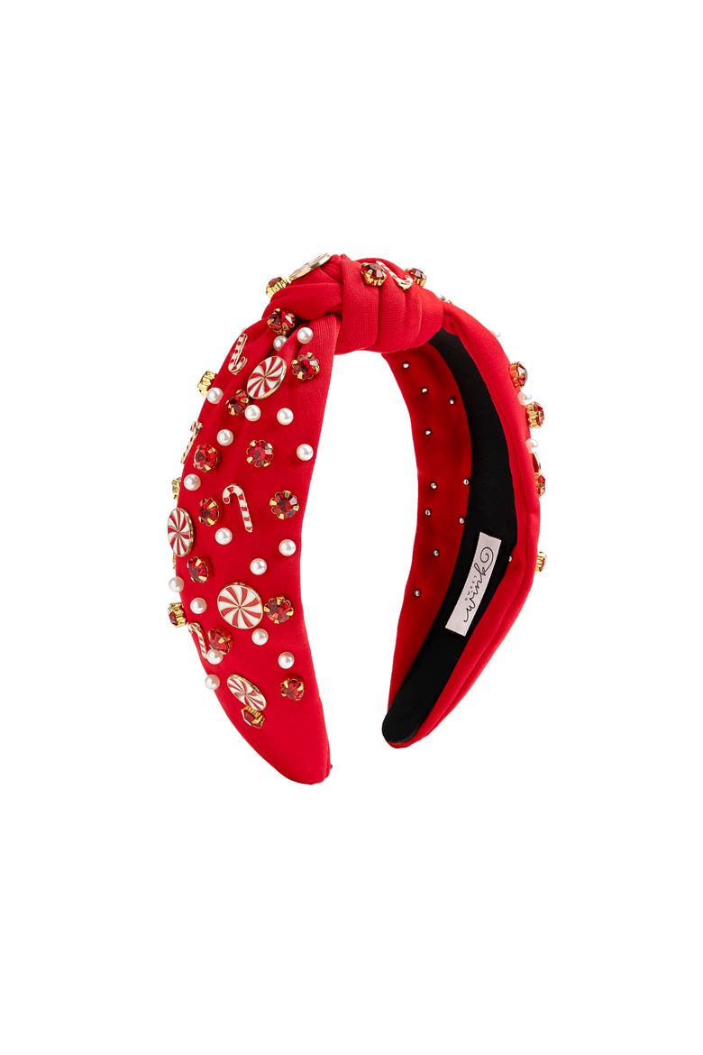 Candy Cane Swirl Christmas Gemstone Headband, Main, color, Red