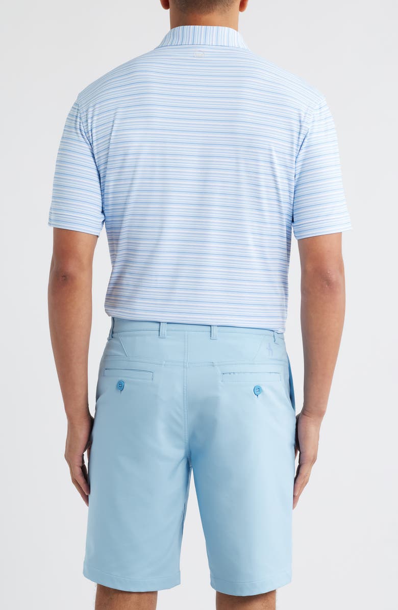 Peter Millar Atrium Stripe Performance Jersey Polo, Alternate, color, White