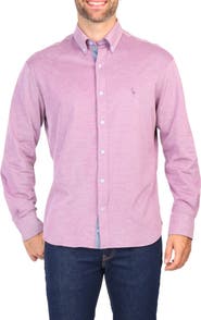 TailorByrd Micro Pique Long Sleeve Button-Up Shirt